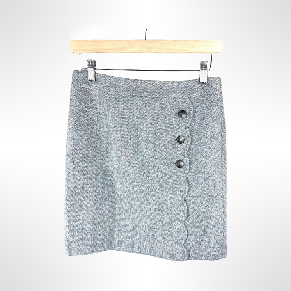 NWT Talbots Herringbone Scallop Skirt